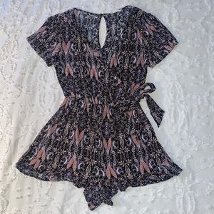 Boho Paisley Print Romper